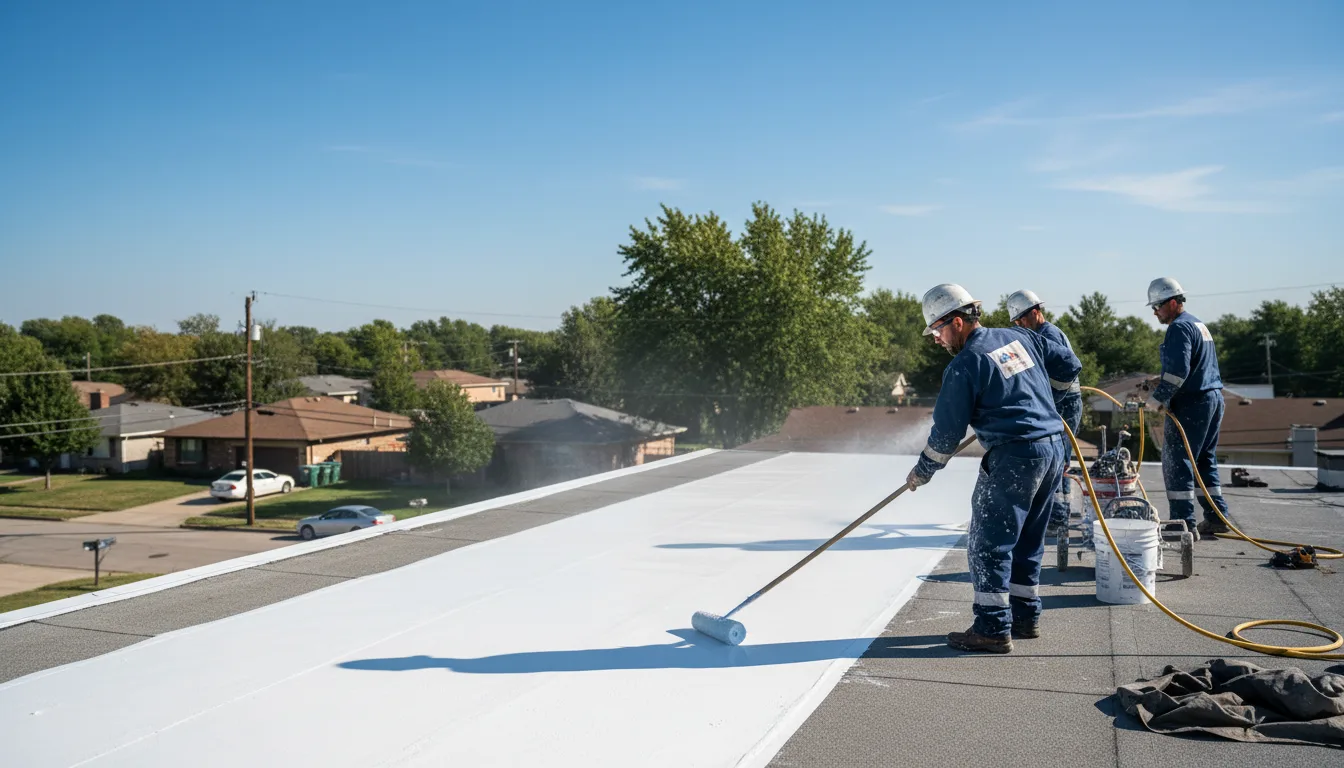 Commercial roof coating in Oakland, TX near me